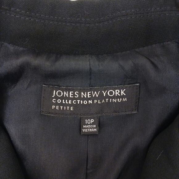 Jones New York Suit Jacket Sz 10P Black Career Preppy Collection Platinum Power - Picture 12 of 12
